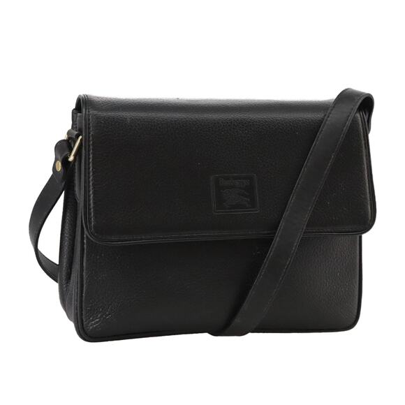Burberry Shoulder Bag Leather Black Gold - Picture 1 of 16